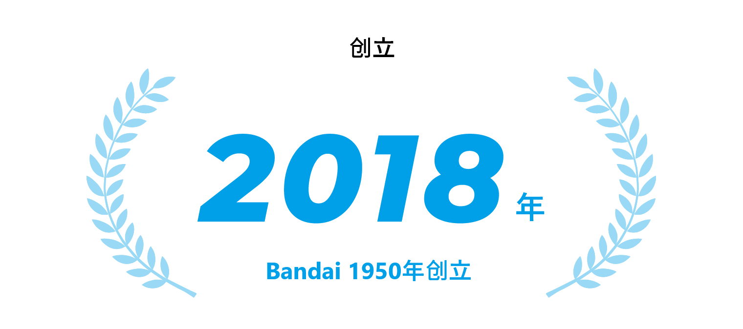 创立 2018年 Bandai 1950年创立