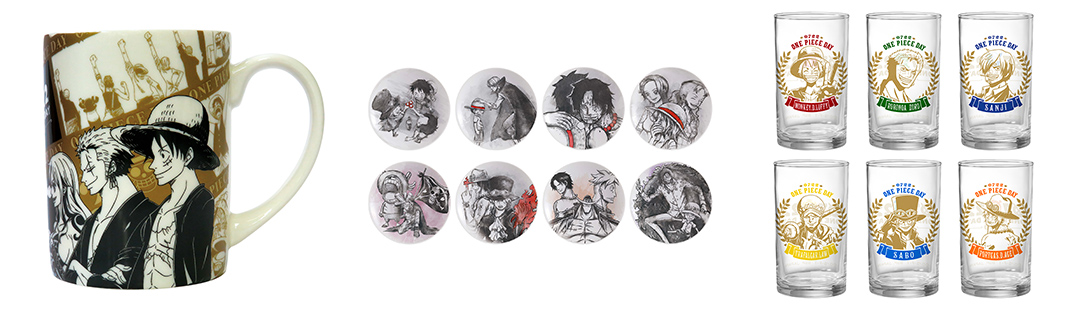 アニバーサリーマグカップ 2020.0722(全1種)、名場面小皿-水墨画風アート-(全8種)、記念グラス(全6種)