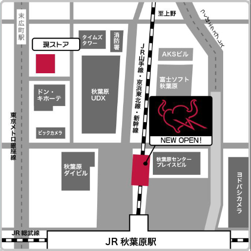 『TAMASHII NATIONS STORE TOKYO』地図