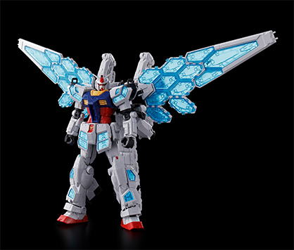 1/144 Scale Model RX-78F00/E Gundam + EX-001 G.l.r.s.s.(Gundam Leaping Recursive Spangle Swarm) Feather(Chemical Recycle)