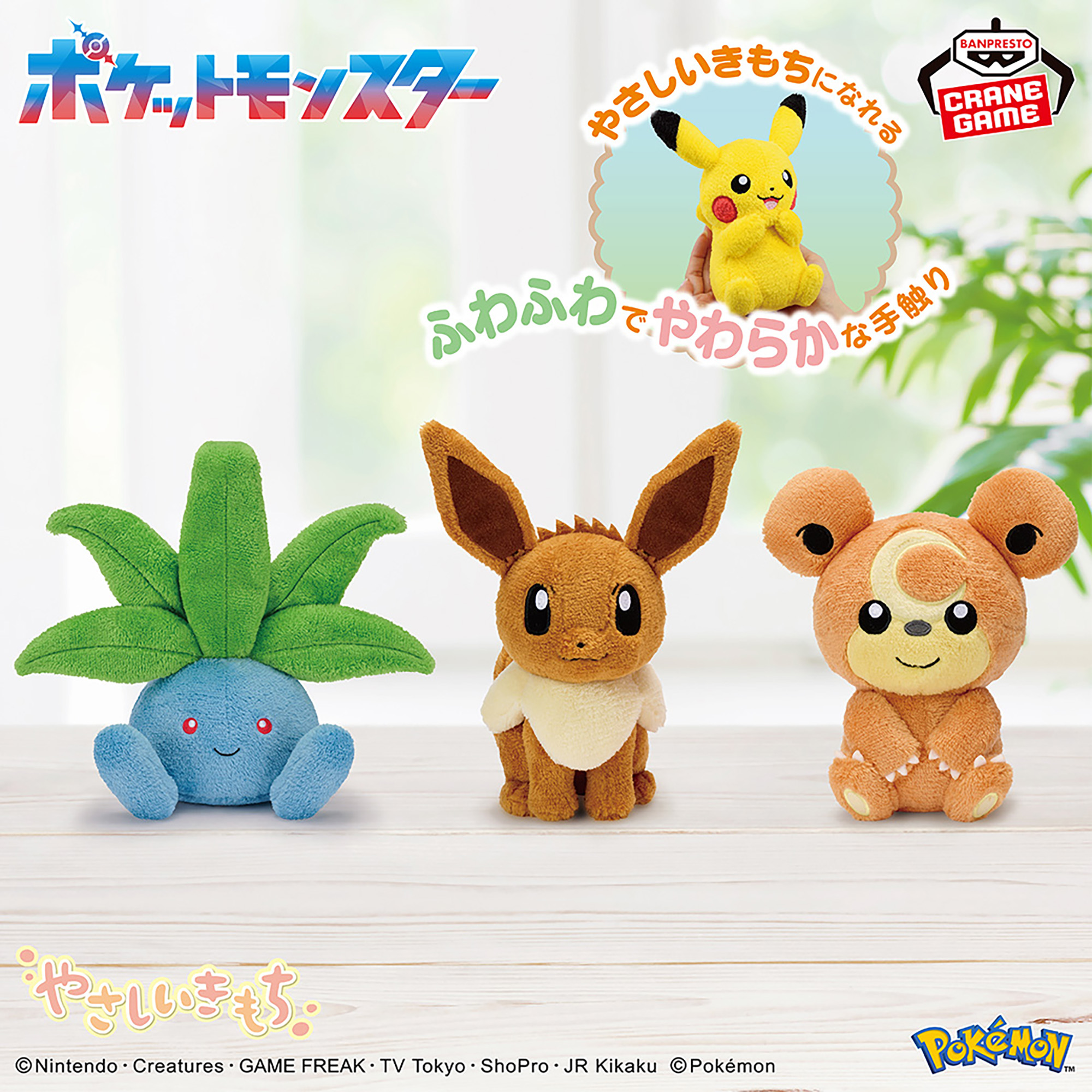 ポケットモンスター やさしいきもち ぬいぐるみ～ナゾノクサ・イーブイ 
