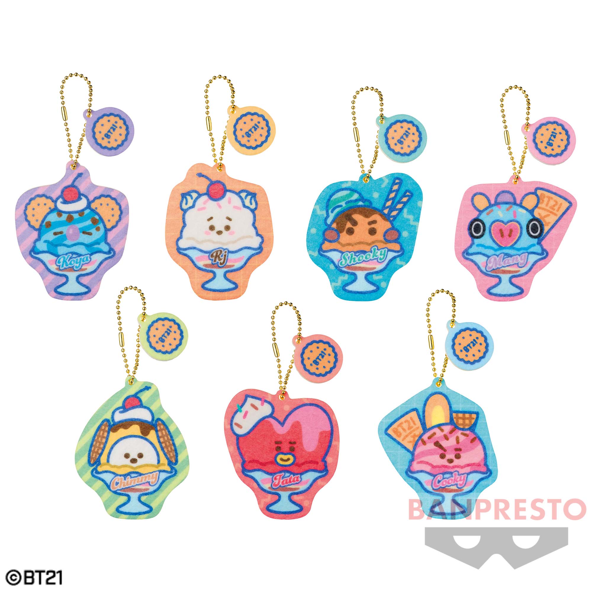 BT21 ダイカットフェルトキーホルダー～Popping Sundae!～
