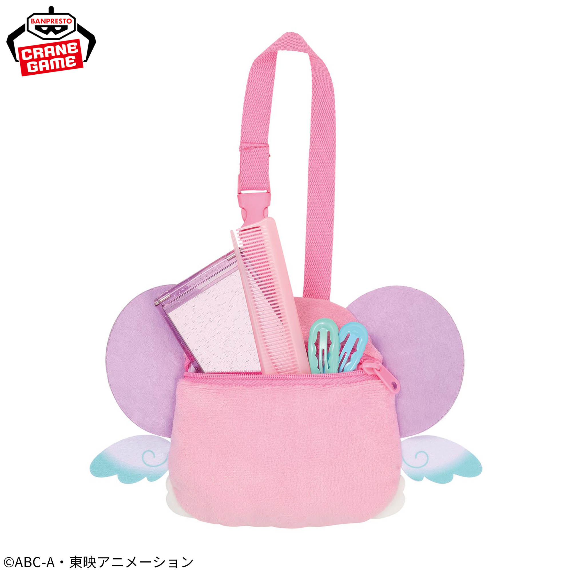名探偵プリキュア! ストラップ付き顔型ぬいぐるみポーチ