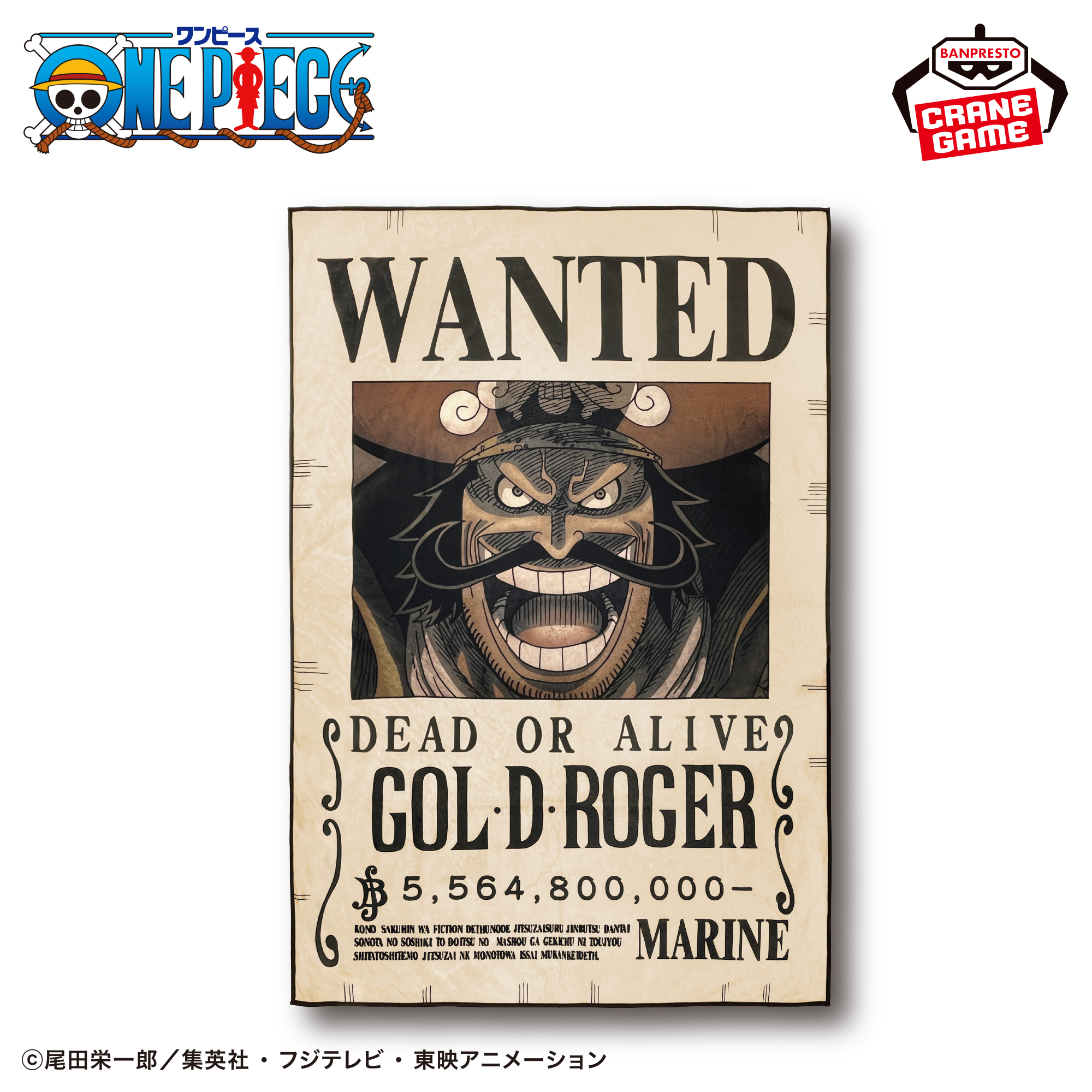 ワンピース ゴール・D・ロジャー 手配書ブランケット